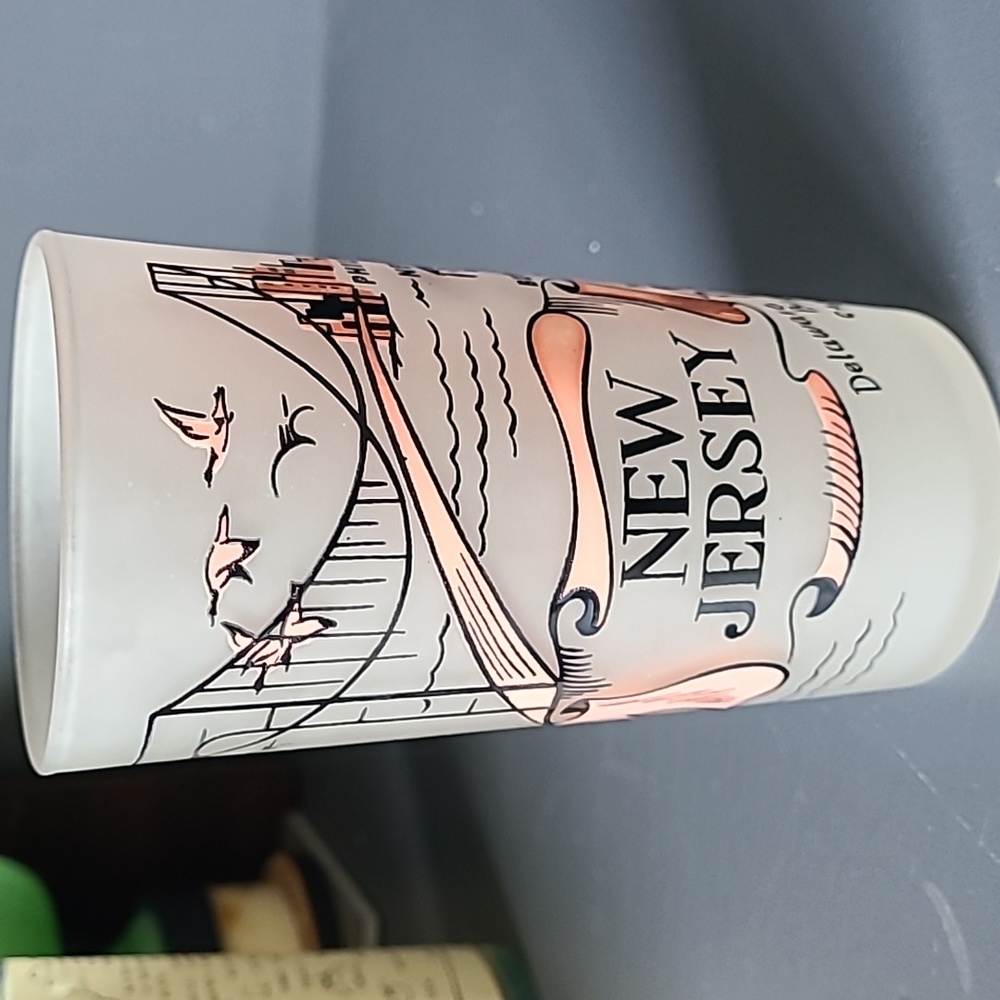 MCM Vintage New Jersey Souvenir Glass